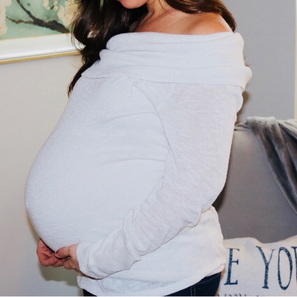 Liz Lange Cowl/off-shoulder Maternity Sweater